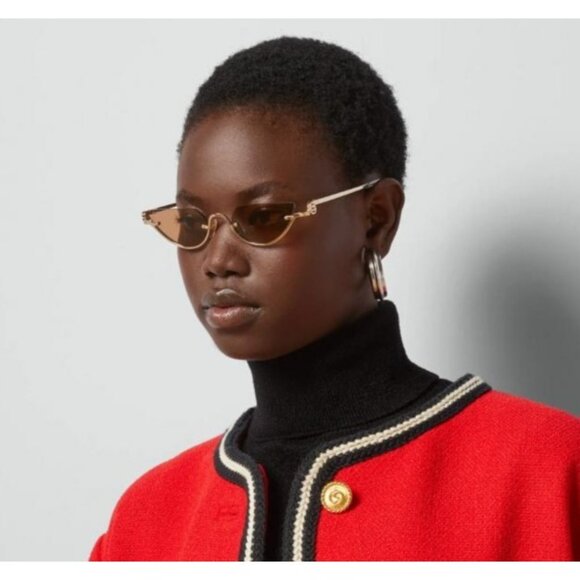 NEW GUCCI SUNGLASSES GOLD WOMEN CAT EYE EYEWEAR GUCCI GG1603S 002 main image 8
